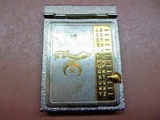 Vintage 1950s Era Miniature Metal Address Book w/Shriner's Logo Rare Collectible