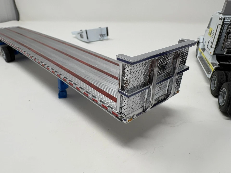 Camión Sword Freightliner 1/50 con plataforma plana este y remolque de lastre ¡carga bonito! Foto 3 de 4