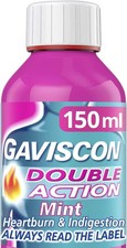 Gaviscon 150ml Heartburn and Indigestion Liquid Double Action Mint Flavour