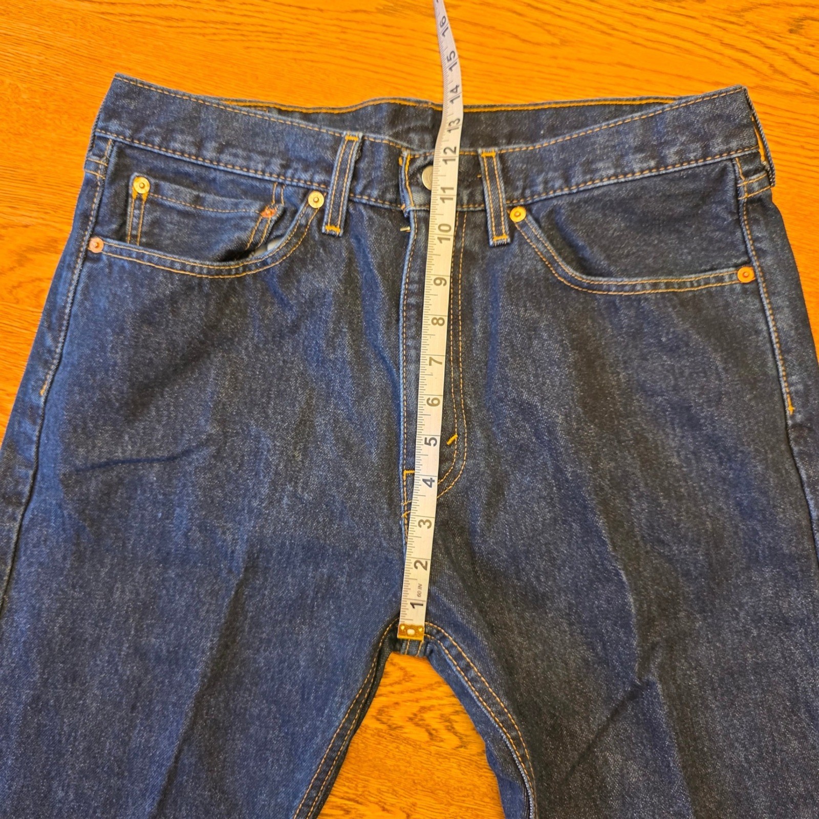 Levi Strauss Co 505 W34 L32 Mens Jeans Dark Wash Straight Leg thumbnail 10