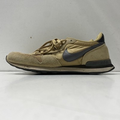 Nike Men Internationalist 687754-200 Tan Suede Mesh Lace-Up Shoes Size 7.5