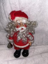 Vtg Walking Santa Claus Animated Musical Toy Walks Rings Bell Plays 3 Songs