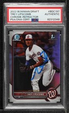 PSA/DNA 2022 Bowman Draft Refractor Trey Lipscomb Certified Authentic Auto w5p