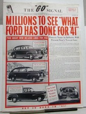 1941 Ford Lincoln Mercury Trucks Deluxe Convertible Limousine Continental Folder