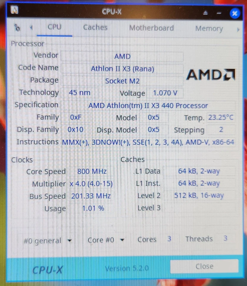 AMD Athlon II X3 440 Triple Core CPU 3.0 GHz, Socket AM2+/AM3, 95W CPU - Tested - Image 4 of 4