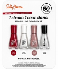 4X SALLY HANSEN INSTA DRI QUICK DRY NAIL POLISH -4 PIECES DRIES IN 60 SECONDS
