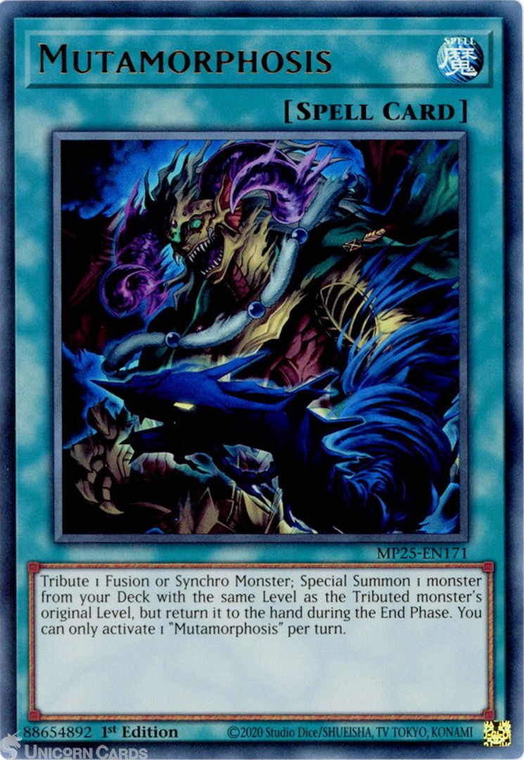 MP25-EN171 Mutamorphosis : Ultra Rare 1st Edition Mint YuGiOh Card