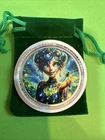 Hayleybug 1 oz Emerald Flutter Fairy Silver Art Round Mintage 15 w/ COA