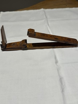 Victorian Shoe-Fitter s Foot Measure Box Wood Size 14 Rabone Lineal with Calipers