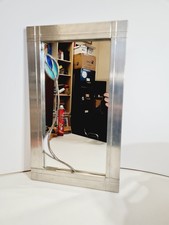 Rennie Mackintosh Style Leaded Glass Mirror Handmade Metal Clad Frame