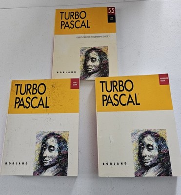 Borland Turbo Pascal 5.5 User Manual Set: User, Reference & OOP Guides Vintage