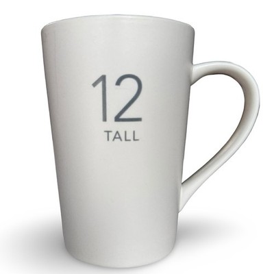 Starbucks 12 Tall White Latte Mug 12oz Coffee Cup 2011 Minimalist