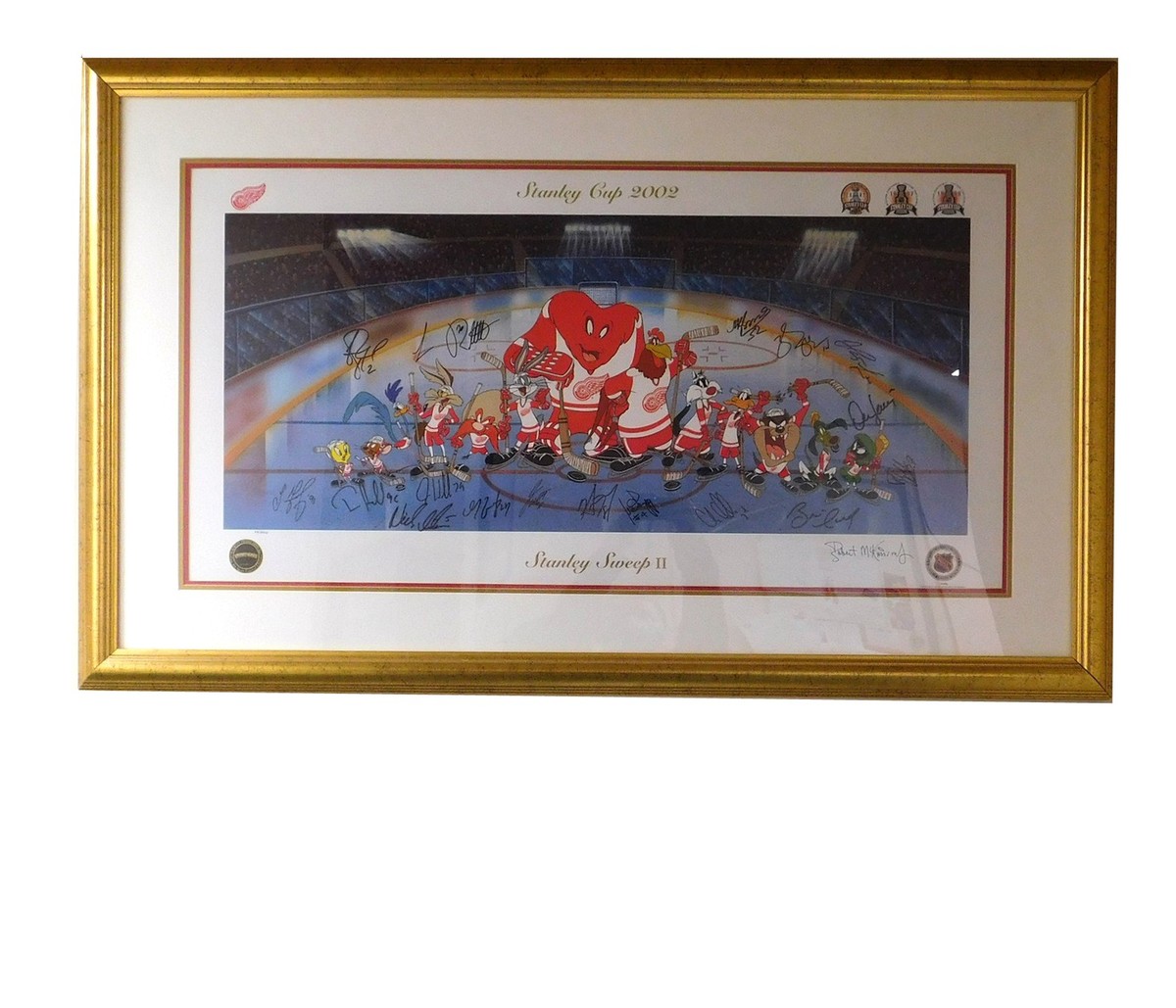 2001-02 Detroit Red Wings Stanley Cup Champions Signed Lithograph