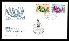 Mayfairstamps San Marino FDC 1973 dual Europa stamps First Day Cover aaw_59941