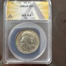 1961 D Franklin Half Dollar ANACS MS64 FBL FULL BELL LINES Denver Franklin