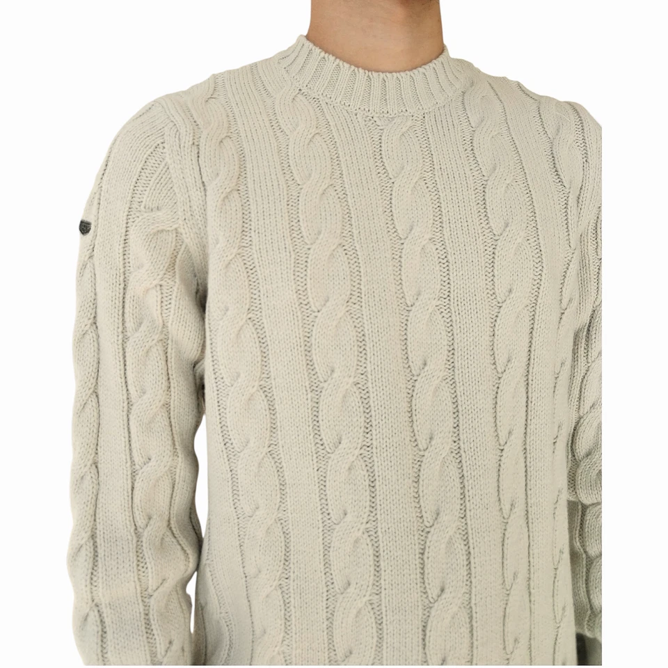 Maglia uomo SUPERDRY misto lana modello Jacob girocollo a trecce - Imagen 2 de 4