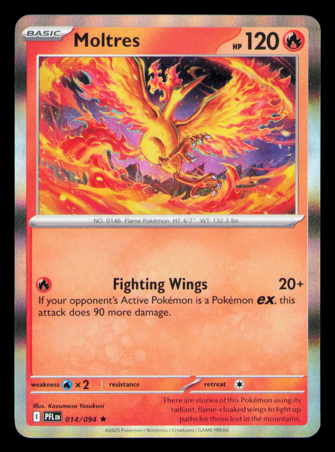Moltres Holofoil Holo Rare ME02: Phantasmal Flames 014/094 NM