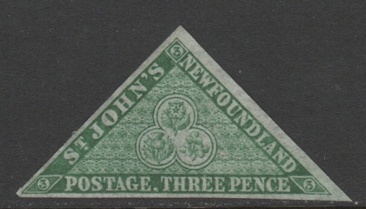 Newfoundland 1860 3d Triangle Sc 11A NG NH Large Margins CV $85