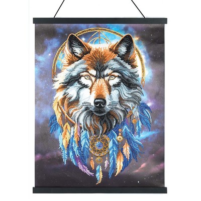 Crystal Art  Enchanted Wolf Scroll Diamond Painting
