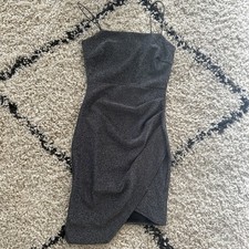 Windsor Women’s Mini Dress Ruched Metallic Size XS Silver