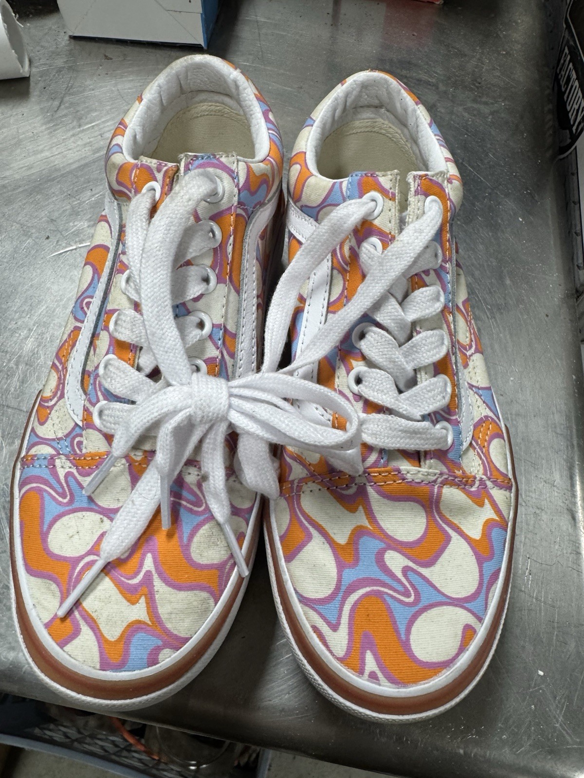 Girl's Vans White Unicorn Corgi Rainbow Sneakers Junior Size
