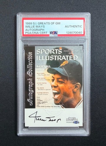 Willie Mays 1999 Sports Illustrated Greats of the Game Autographs card