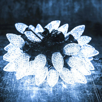 C9 Christmas String Lights, 50 LED 24.5 ft Indoor/Outdoor Twinkle Star