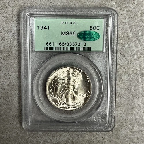 1941 walking liberty half dollar PCGS  MS66
