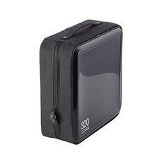Elecom CCD-H320BK DVD CD Case Semi-Hard with Zipper Holds 320 Sheet