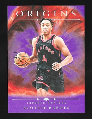2024-25 Panini Origins #10 Scottie Barnes Purple 4/8 JSY# Raptors