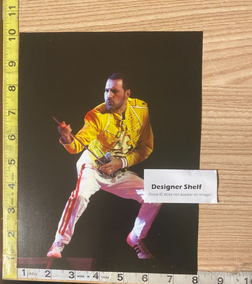 Freddie Mercury On Stage 1989 Performance Scene Book Photograph