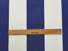 SUNBRELLA EXPEDITION STRIPE COBALT WHITE OUTDOOR MULTIUSE FABRIC BY YARD 54"W