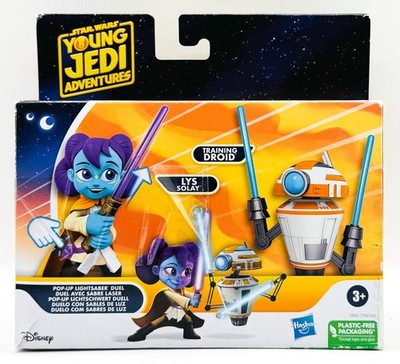 STAR WARS Young Jedi Adventures Lys Solay & Training Droid Figures - Open Box