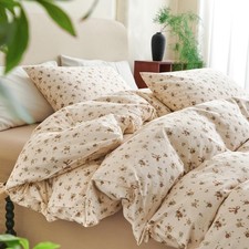 Floral Duvet Cover Full Size Vintage Floral Bow Duvet Cover Set Kids Boys Gir...