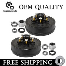 For 3500 lbs axle 10" x 2-1/4" Trailer Brake Hub Drum Kit 5 on 5 2pcs
