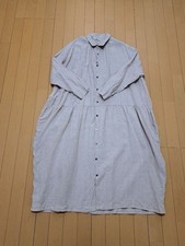 Ichi Antiquites 100 Linen Shirt Dress Dusky Pink Free Size Women's From Japan