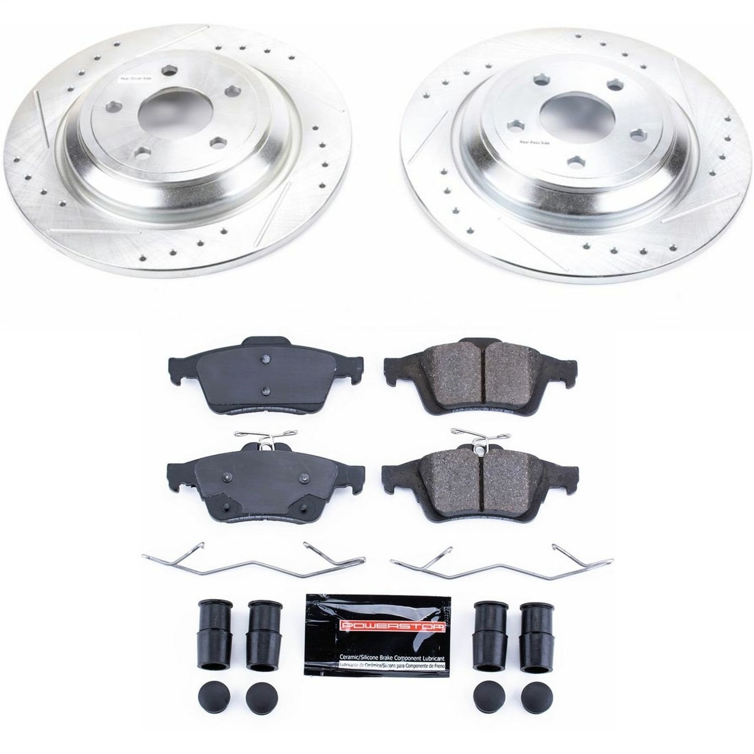 Power Stop K7320 Z23 Evolution Sport Performance 1-Click Brake Kit Rear