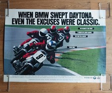 Vintage 1993 BMW Motorcycle Poster 26x36 BMW Swept Daytona Jay Springsteen