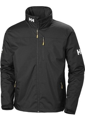 Helly-Hansen Men's Crew Hooded Midlayer Jacket Sz Large Black Waterproof