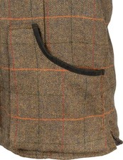 Jack Pyke Shooting Vest Brown Tweed Waistcoat with Reinforced Should