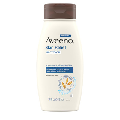 Aveeno Skin Relief Fragrance Free Body Wash 18 Fl Oz for Dry Sensitive Skin