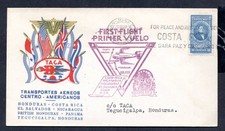 Costa Rica - 1943 TACA Primo Volo Copertina Posta Aerea San Jose all'Honduras