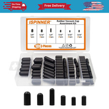  100 PCS CARBURETOR  VACUUM RUBBER CAP PLUG ASSORTMENT KIT INTAKE VACUUM LINES