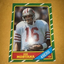1986 Topps - Joe Montana #156 C* on Copyright Line