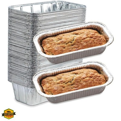 65 Pack 2Lb Foil Bread Pans for Baking, Disposable Bread Pans - Perfect for B...