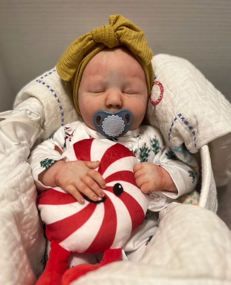 Reborn Doll, June Asleep, Bountiful  baby, Realborn, 19inches - Image 3 of 4