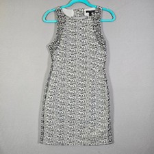 Banana Republic Dress Sleeveless Black White Dot Print Career Party Cocktail