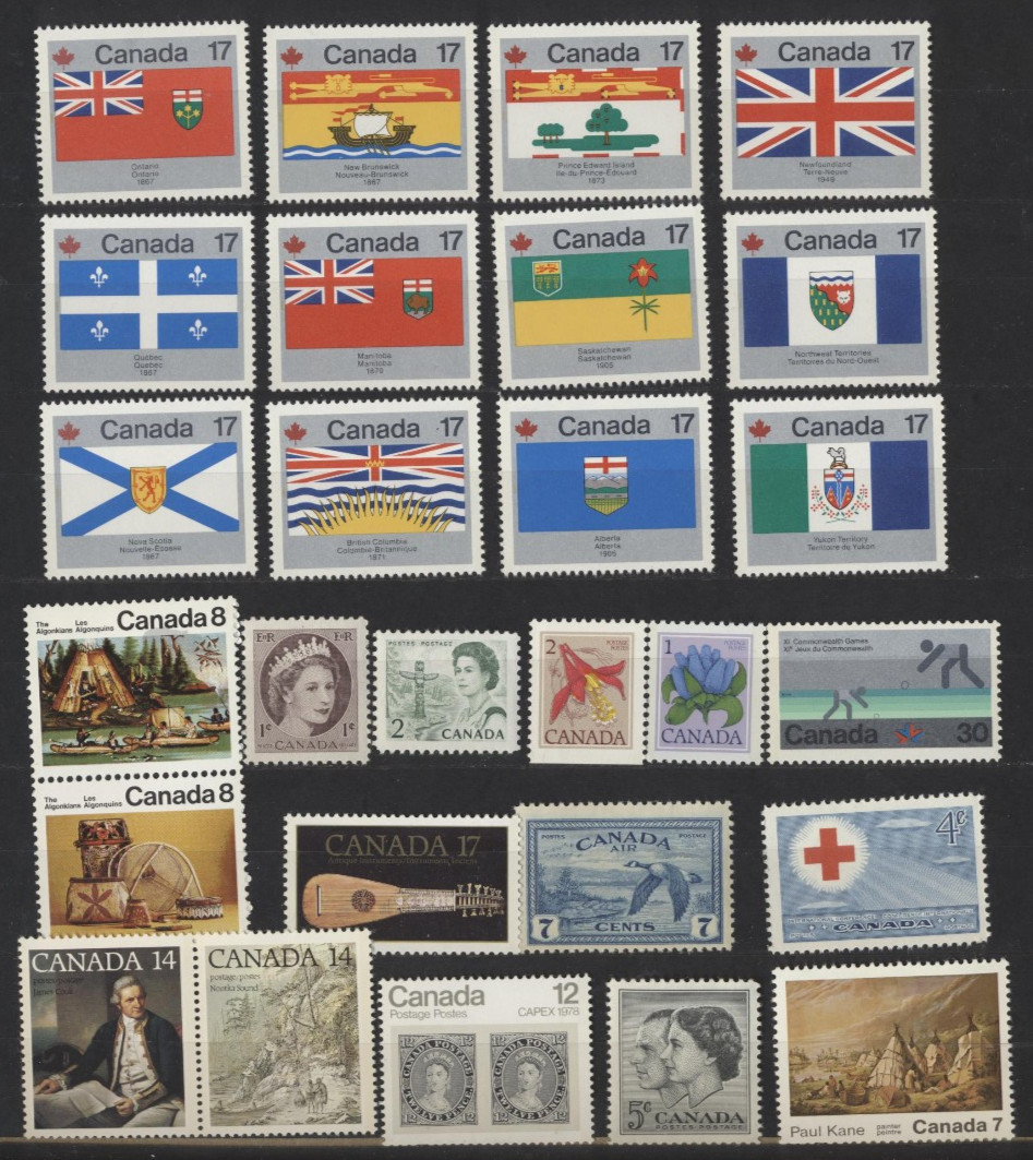 CANADA Mini Mint Never Hinged  Collection 27  Different Canadian Stamps