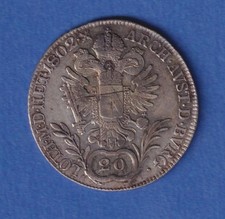 Austria Habsburg Silver Coin, 20 Kreuzer Franz II 1802 C