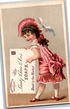 M.J. Ulrich Coffee Spice Grand Rapids Victorian Trade Card Girl Lg. Envelope